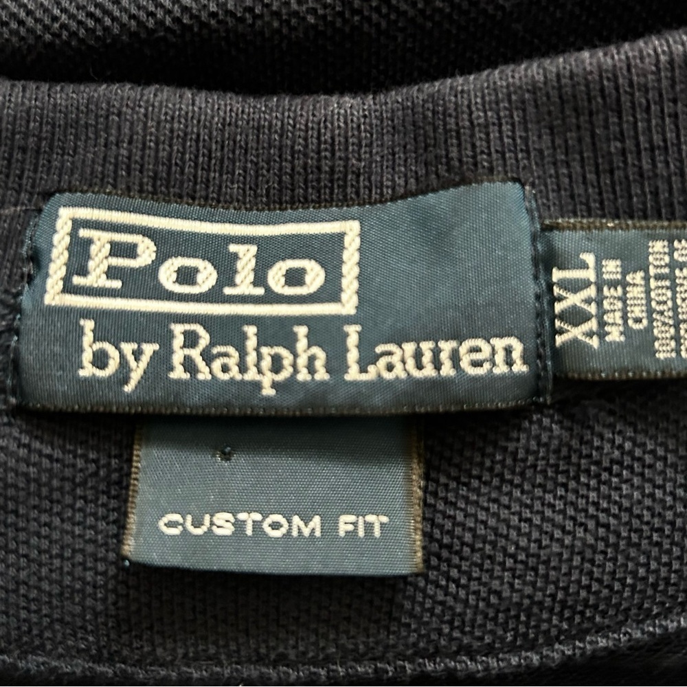 Polo Ralph Lauren Custom Fit Navy Polo Shirt - Picture 4 of 8